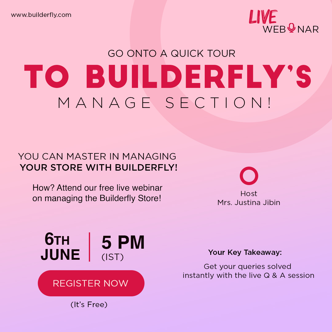 Builderfly – A Complete Ecommerce Solution is conducting its Third Consecutive Webinar